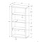 Homeroots 47.5 in. Grey Particle Board & MDF Bookshelf with Adjustable Shelves 333506 - alternate 6